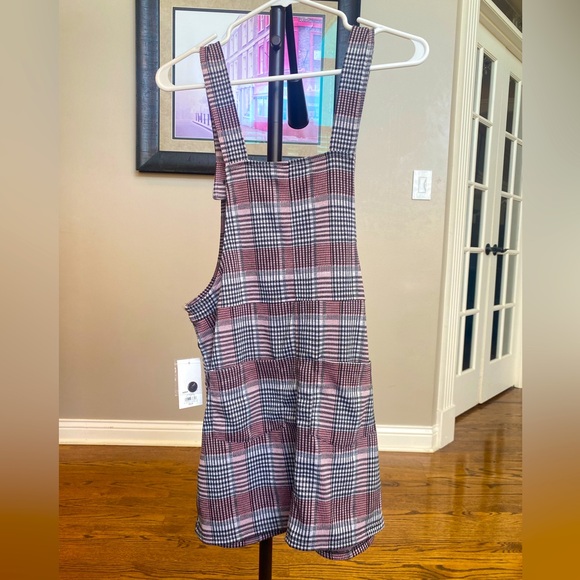 So- Plaid overall dress w/tags. - Picture 2 of 2